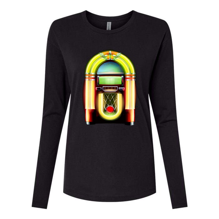 Neon Juke Box Womens Cotton Relaxed Long Sleeve T-Shirt