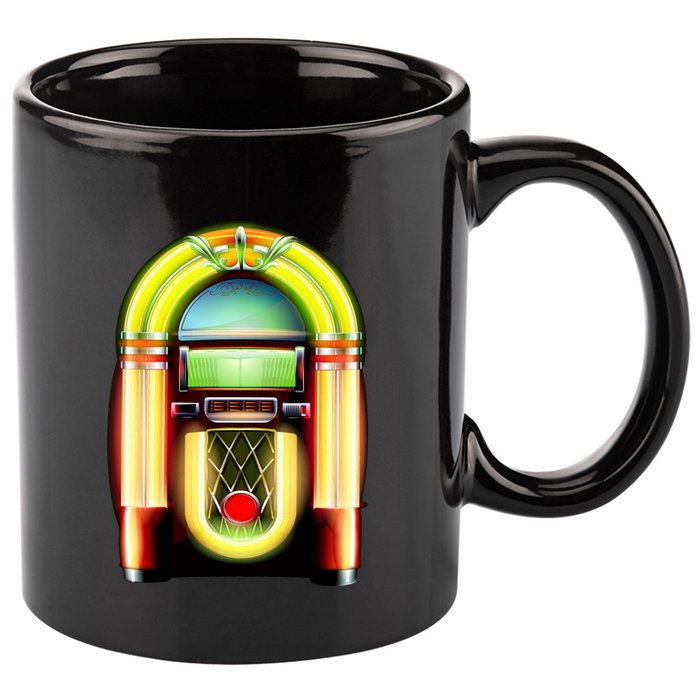Neon Juke Box 11oz C Handle Ceramic Mug
