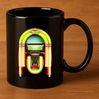 Neon Juke Box 11oz C Handle Ceramic Mug
