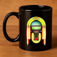 Neon Juke Box 11oz C Handle Ceramic Mug
