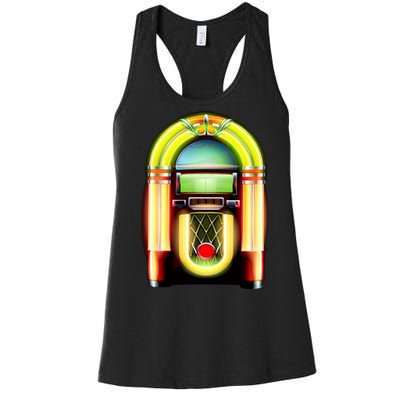 Neon Juke Box Women's Racerback Tank