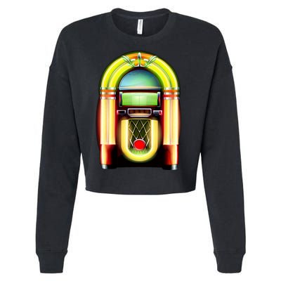 Neon Juke Box Cropped Pullover Crew