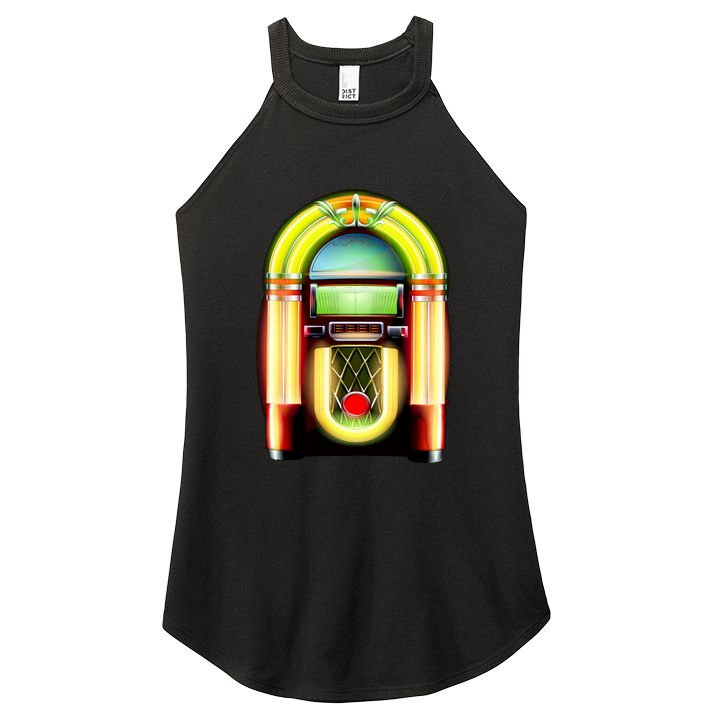 Neon Juke Box Women's Perfect Tri Rocker Tank