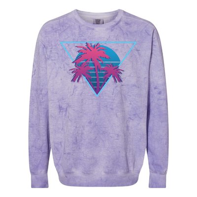 Neon Palm Trees Colorblast Crewneck Sweatshirt