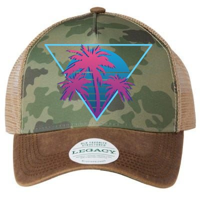 Neon Palm Trees Legacy Tie Dye Trucker Hat