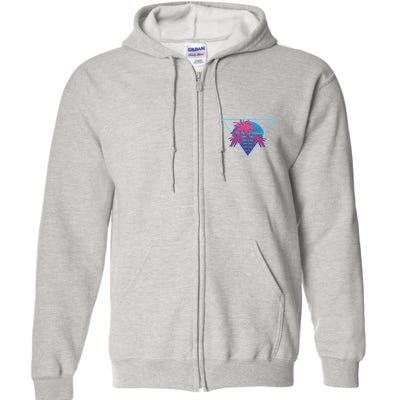 Neon Palm Trees Full Zip Hoodie