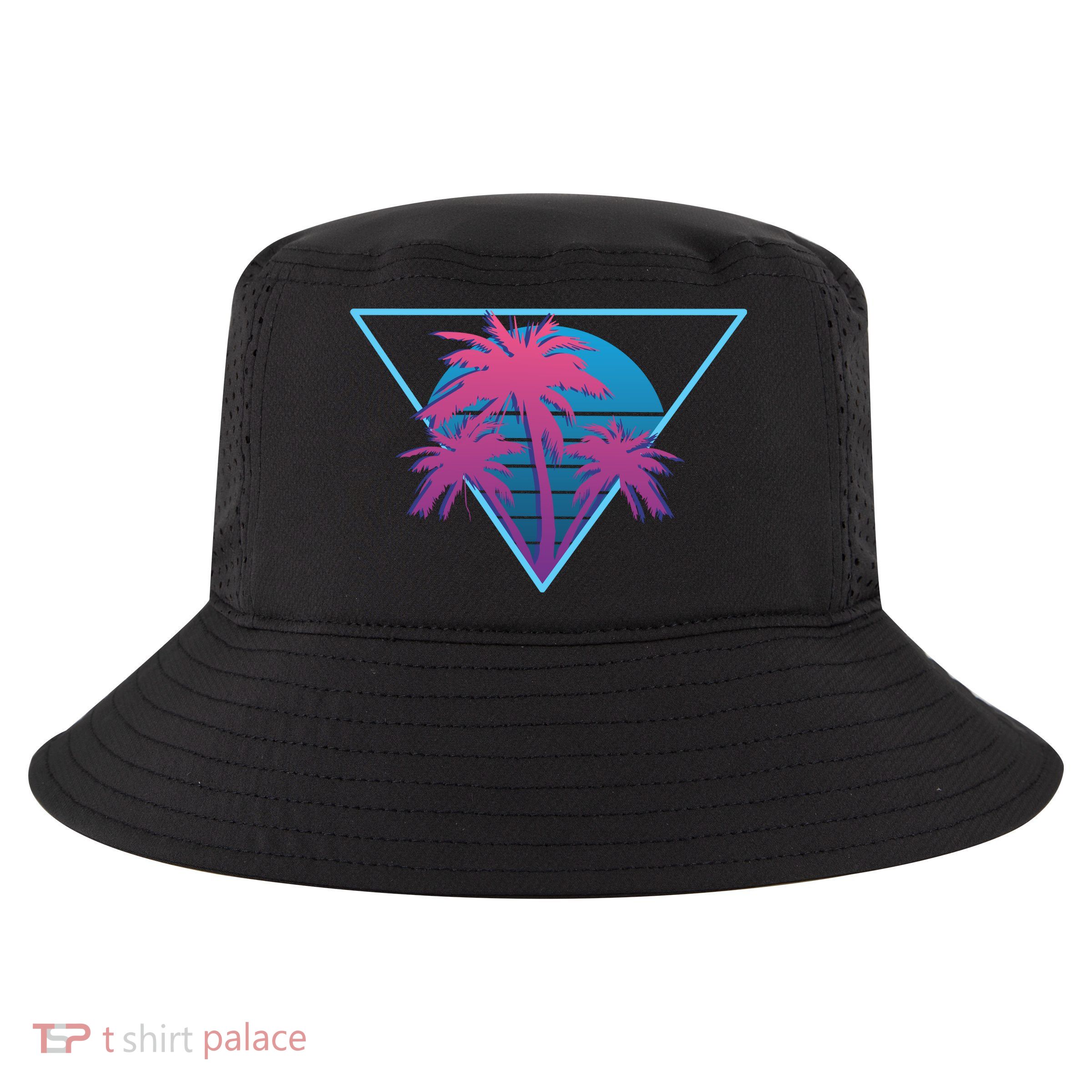 Neon Palm Trees Cool Comfort Performance Bucket Hat