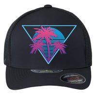 Neon Palm Trees Flexfit Unipanel Trucker Cap