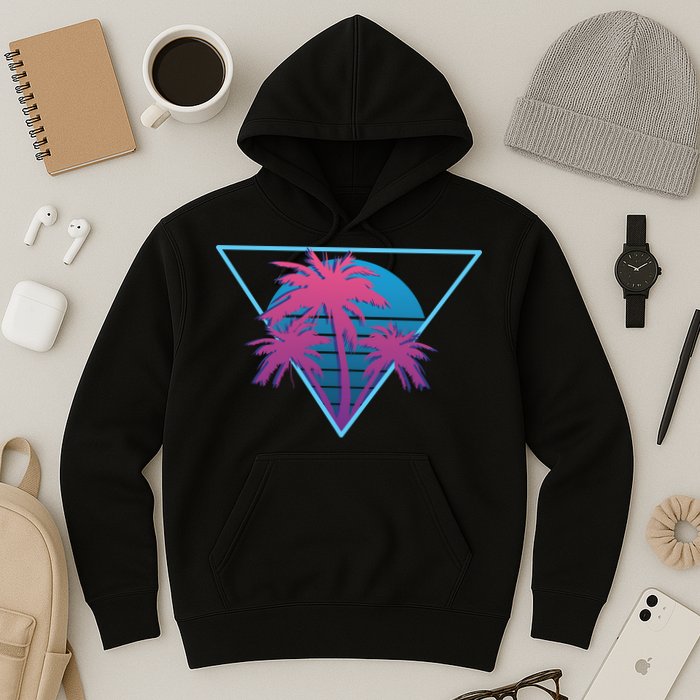 Neon Palm Trees Hoodie