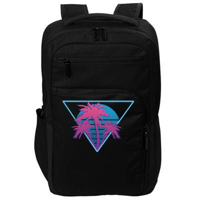 Neon Palm Trees Impact Tech Backpack