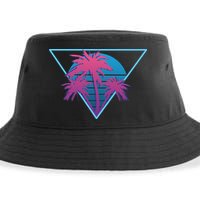Neon Palm Trees Sustainable Bucket Hat