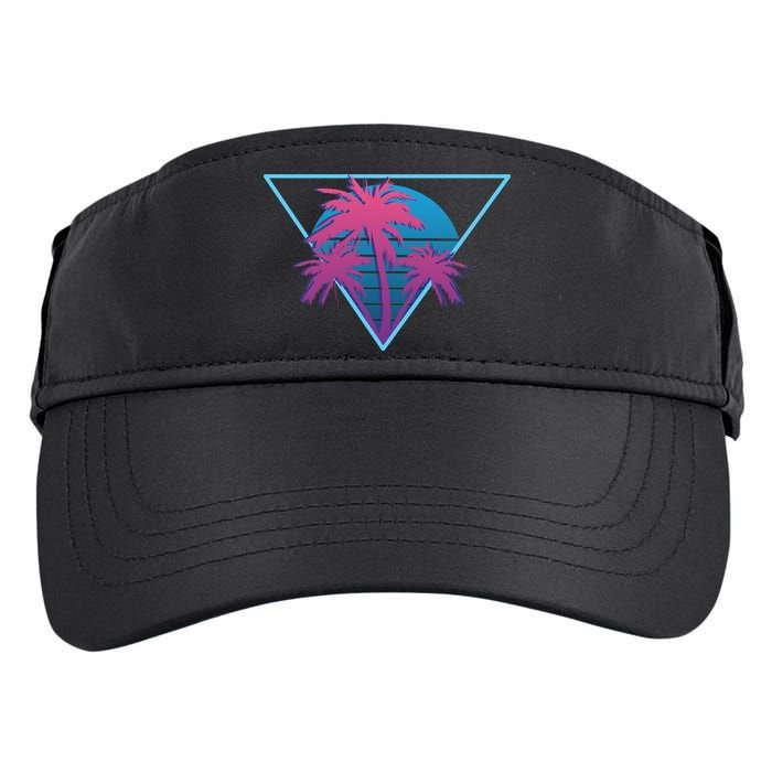 Neon Palm Trees Adult Drive Performance Visor