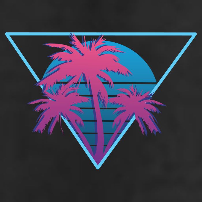 Neon Palm Trees Adult Drive Performance Visor