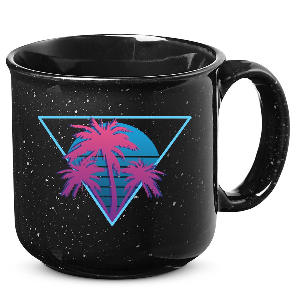 Neon Palm Trees 15oz Campfire Ceramic Mug