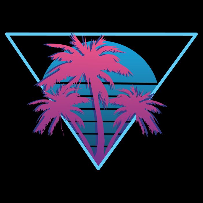 Neon Palm Trees 16 in Basic Backpack