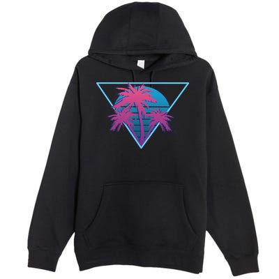 Neon Palm Trees Premium Pullover Hoodie