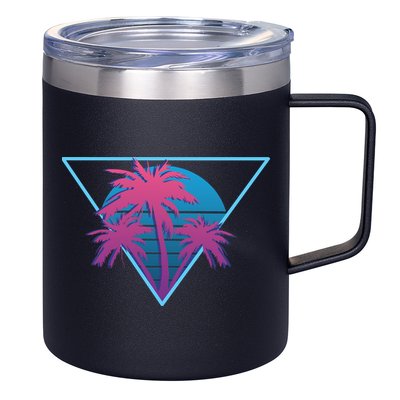 Neon Palm Trees 12oz Stainless Steel Coffee Mug