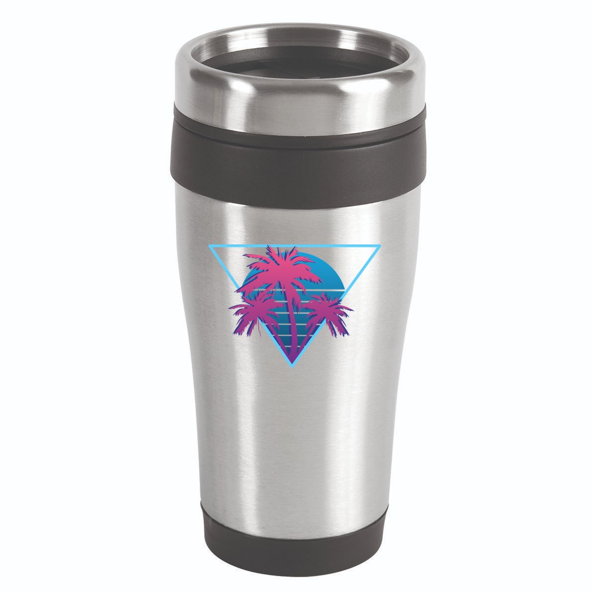 Neon Palm Trees 16oz Travel Tumbler