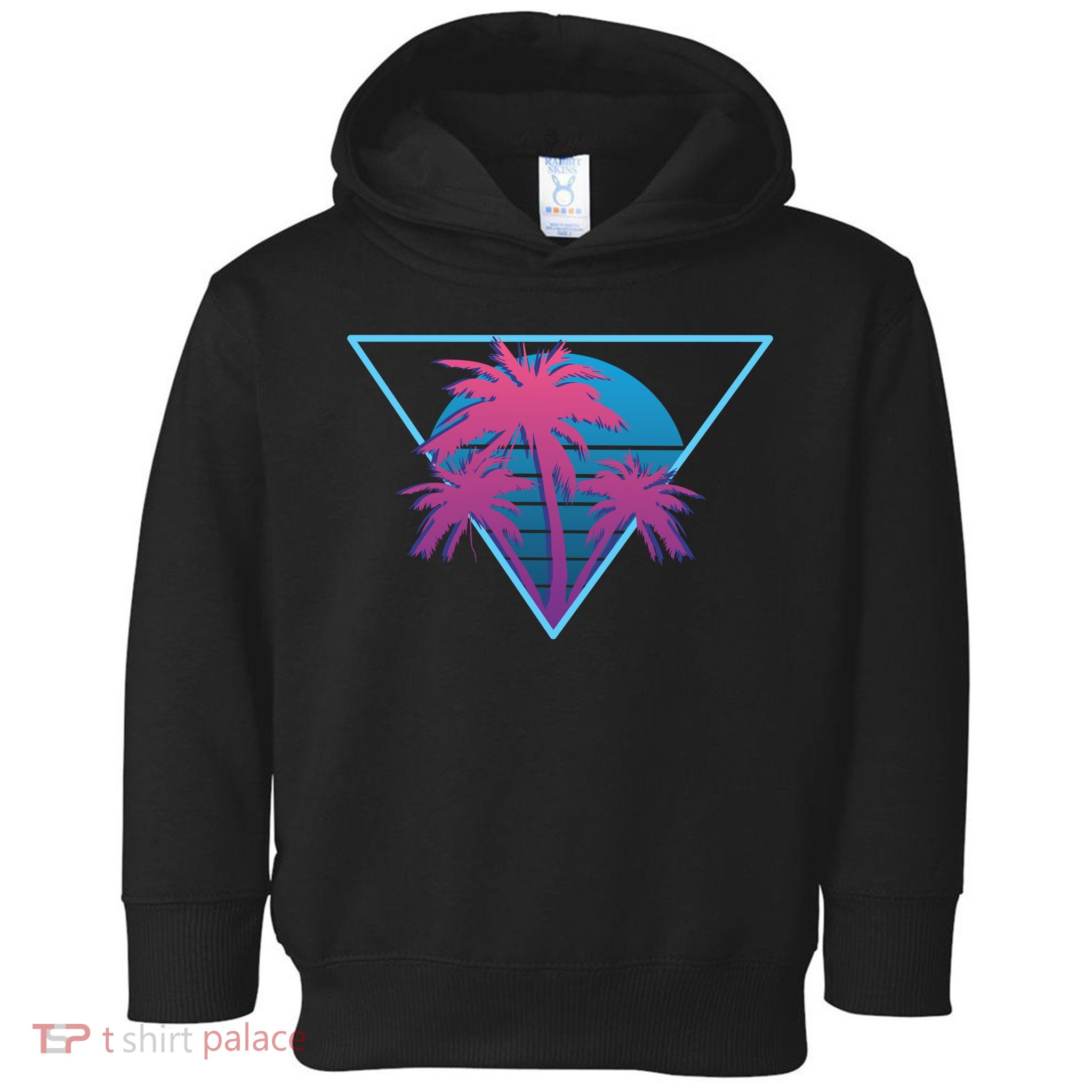 Neon Palm Trees Toddler Hoodie