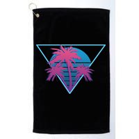 Neon Palm Trees Golf Towel