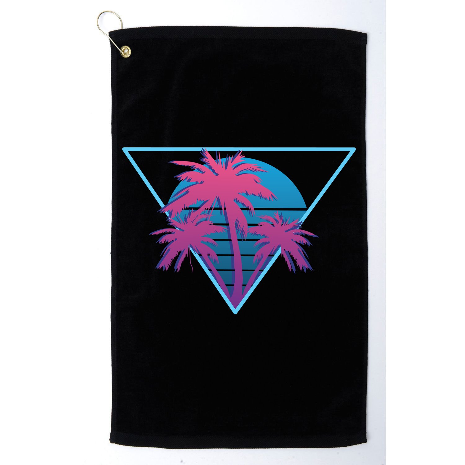 Neon Palm Trees Golf Towel