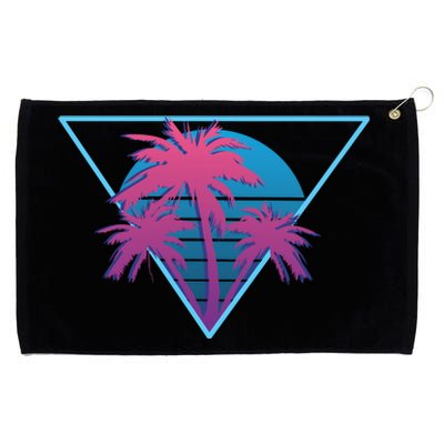 Neon Palm Trees Grommeted Golf Towel