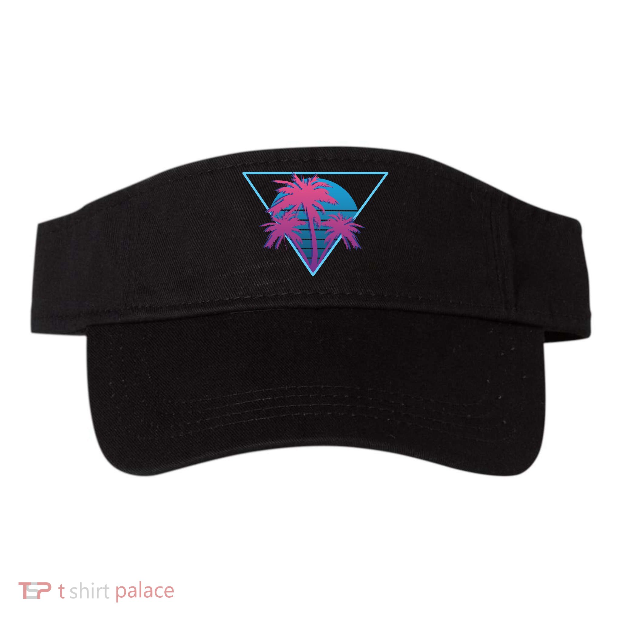 Neon Palm Trees Visor