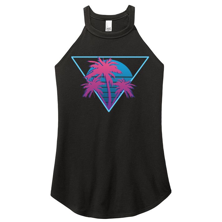 Neon Palm Trees Women's Perfect Tri Rocker Tank