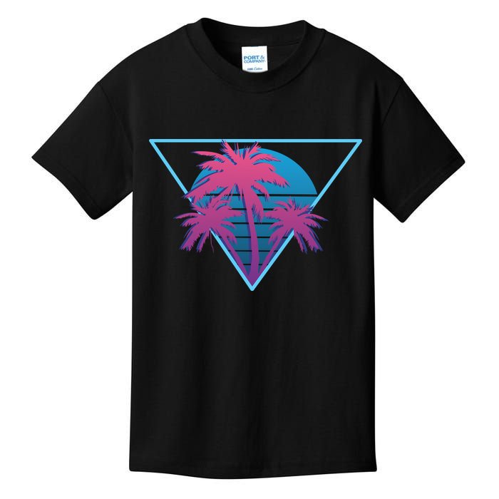 Neon Palm Trees Kids T-Shirt