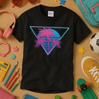 Neon Palm Trees Kids T-Shirt