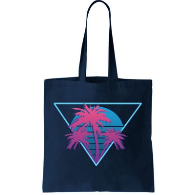 Neon Palm Trees Tote Bag