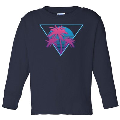 Neon Palm Trees Toddler Long Sleeve Shirt