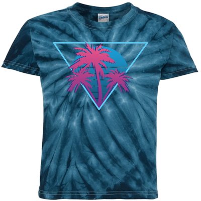 Neon Palm Trees Kids Tie-Dye T-Shirt