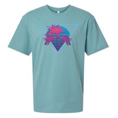 Neon Palm Trees Sueded Cloud Jersey T-Shirt