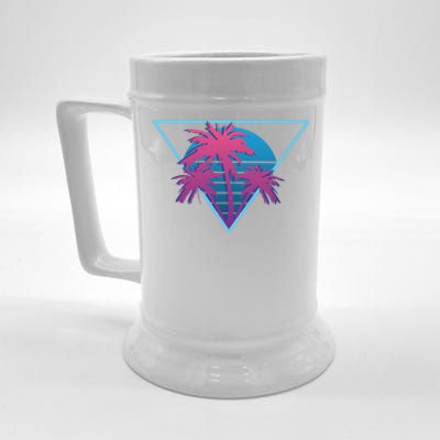 Neon Palm Trees Beer Stein