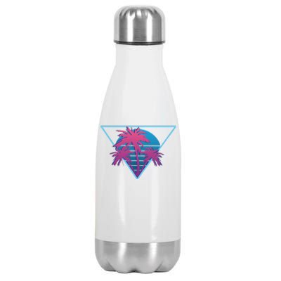 Neon Palm Trees Stainless Steel Insulated Water Bottle