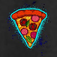 Neon Pizza Adult Drive Performance Visor