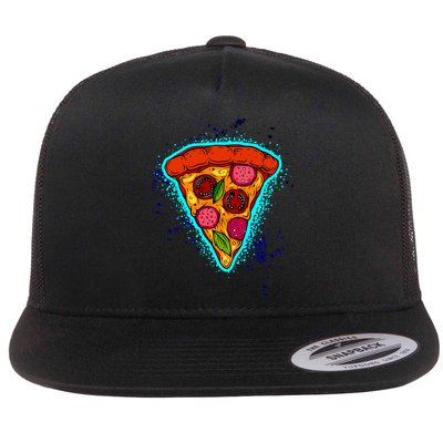 Neon Pizza Flatbill Hat