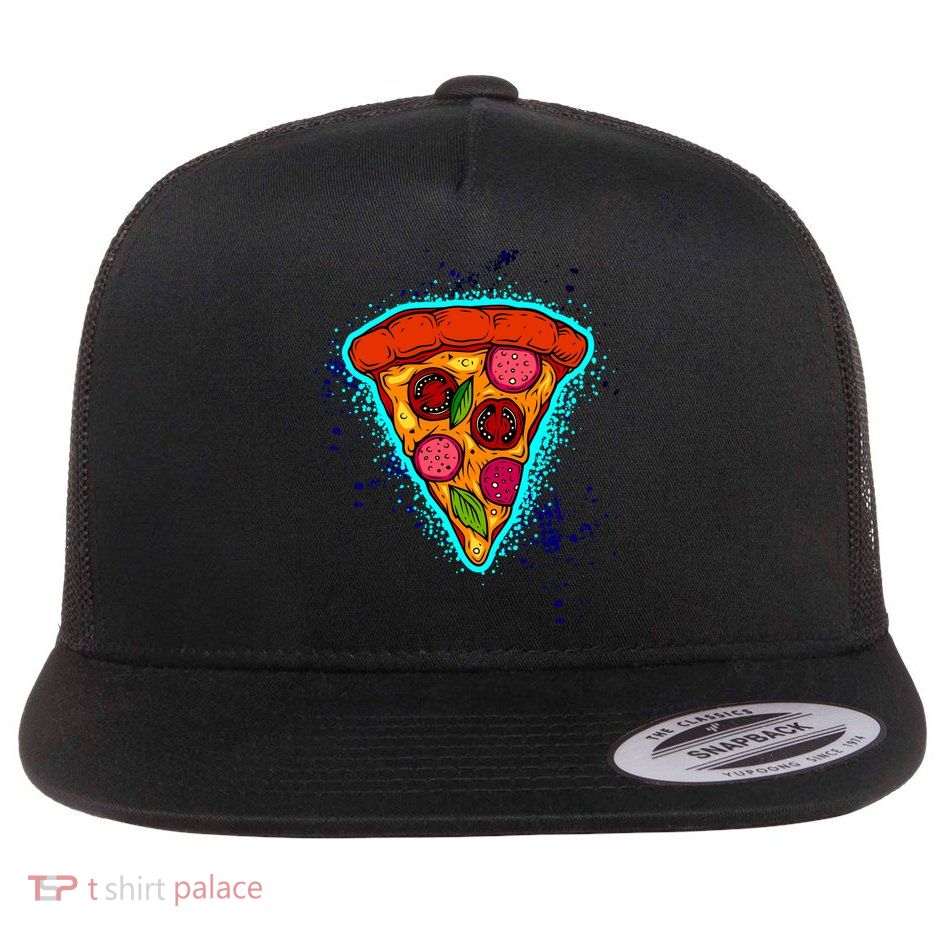 Neon Pizza Flatbill Hat