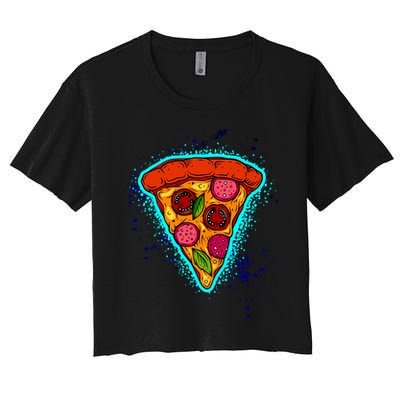 Neon Pizza Crop Top