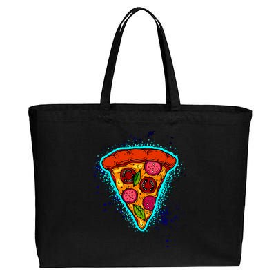 Neon Pizza Cotton Canvas Jumbo Tote