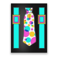 Neon Polka Dot 80s Party Tie And Suspenders Poster