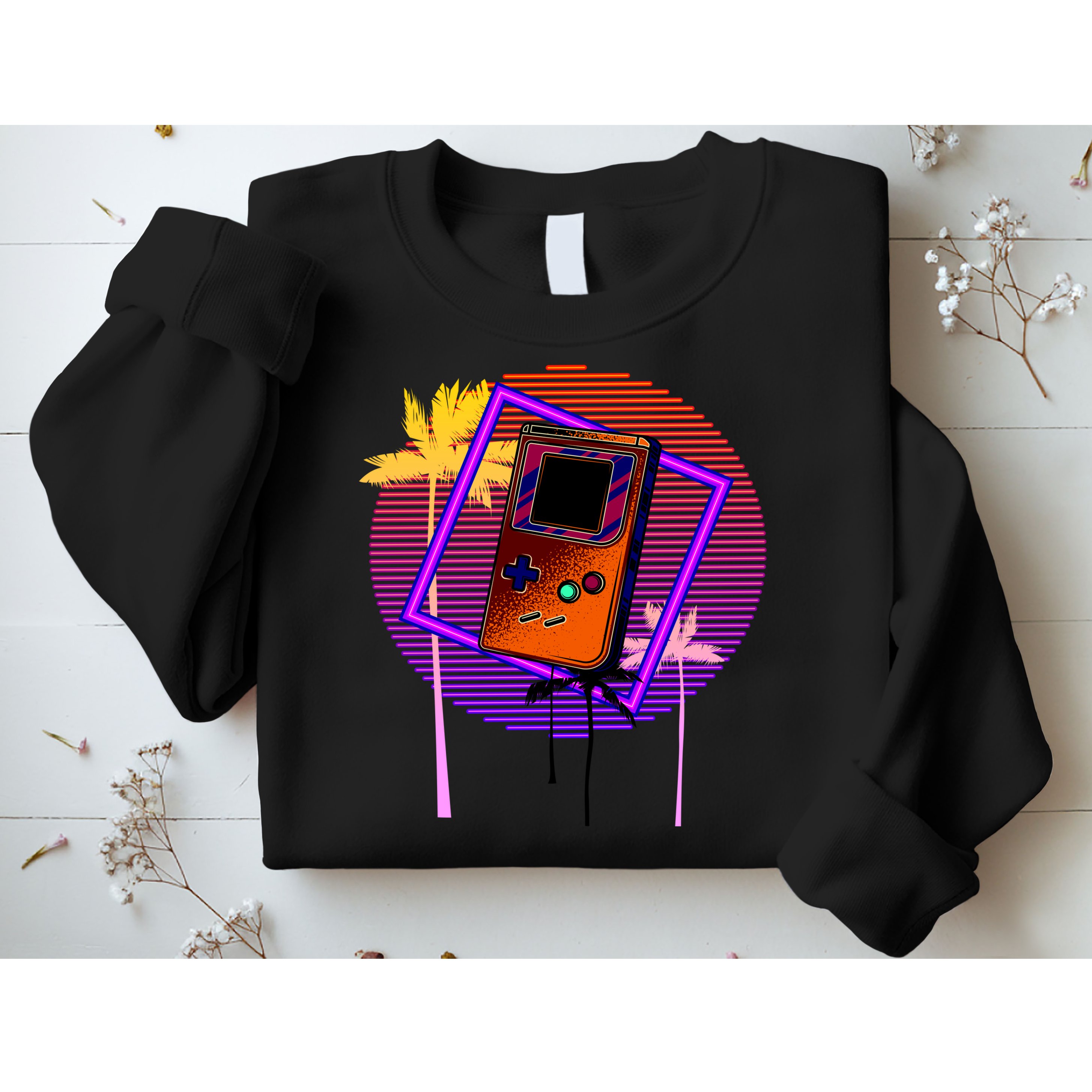 Neon Retro Video Game Sweatshirt