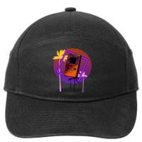 Neon Retro Video Game 7-Panel Snapback Hat