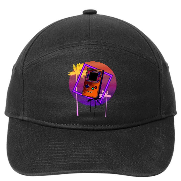 Neon Retro Video Game 7-Panel Snapback Hat