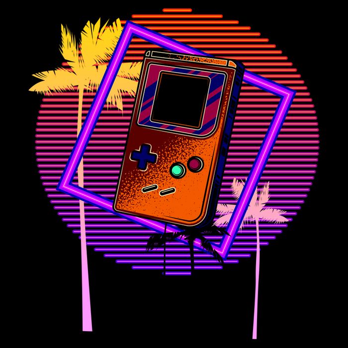 Neon Retro Video Game 7-Panel Snapback Hat