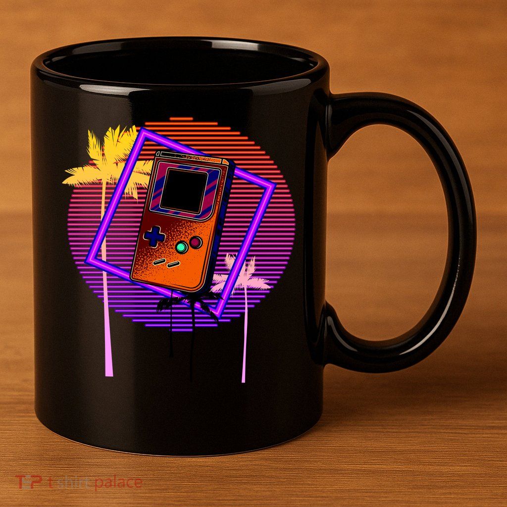 Neon Retro Video Game 11oz C Handle Ceramic Mug