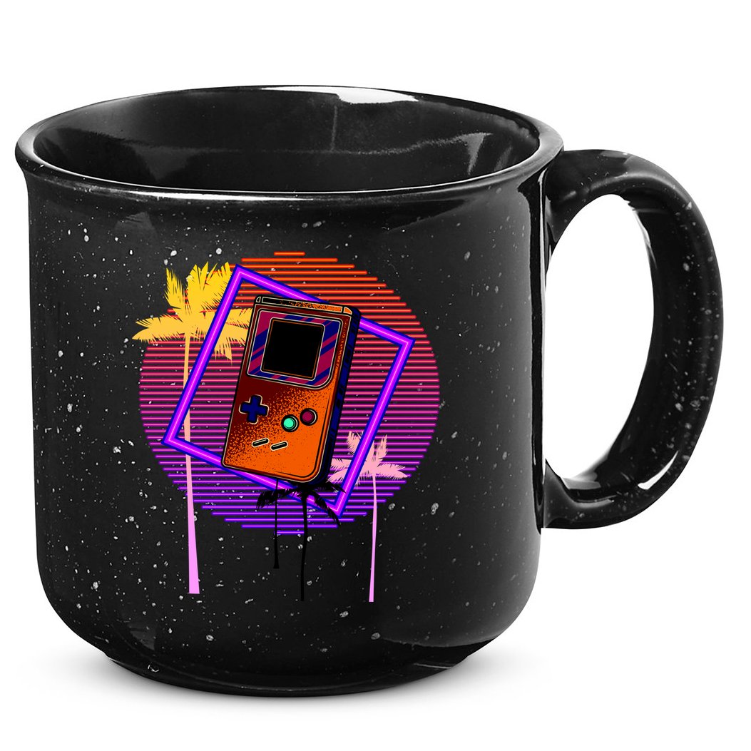 Neon Retro Video Game 15oz Campfire Ceramic Mug