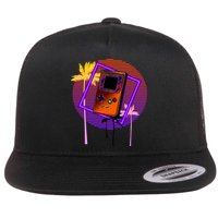 Neon Retro Video Game Flat Bill Trucker Hat