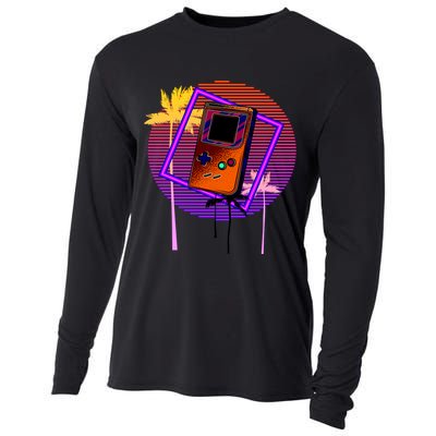 Neon Retro Video Game Cooling Performance Long Sleeve Crew